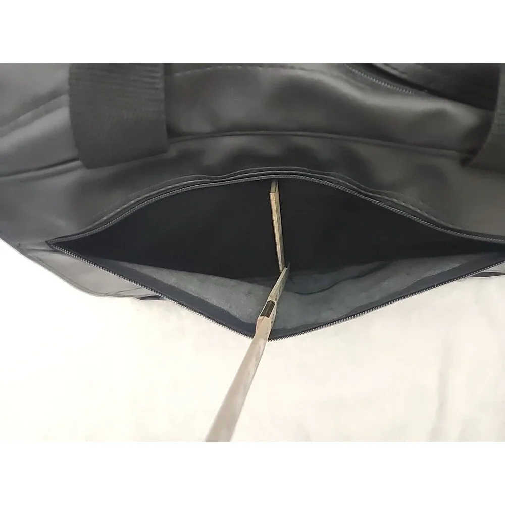 Briefcase Renwick Soft Black Leather Laptop Messenger Bag Case Storage Straps